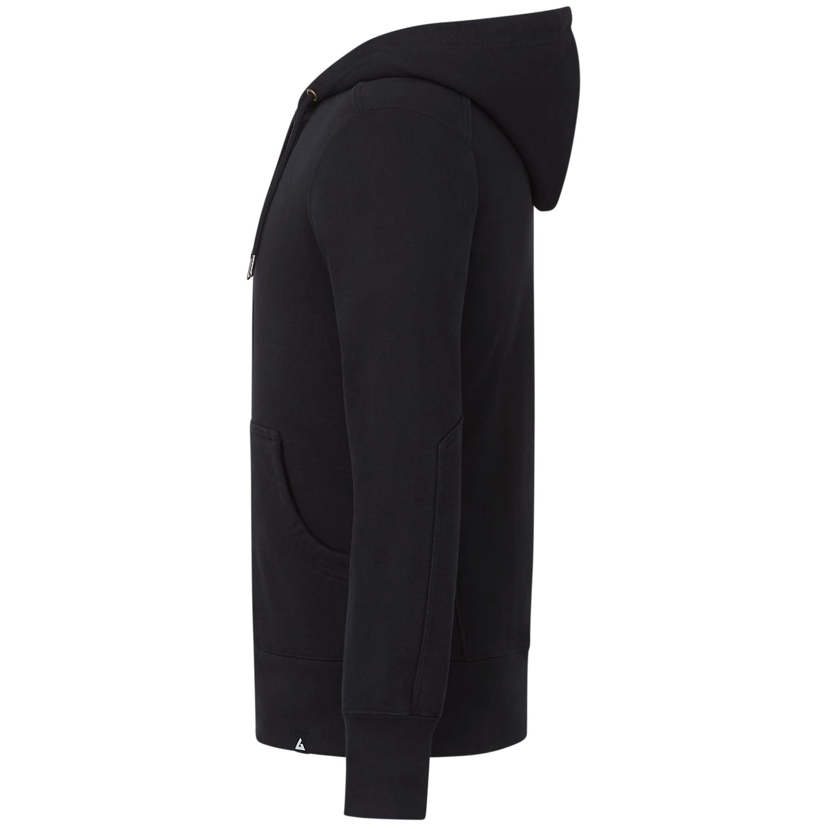 American Giant Classic Heavyweight Full Zip Hoodie for Men Embroidery - Black - Left Side