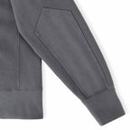 American Giant Classic Heavyweight Full Zip Hoodie for Men Embroidery - Steel Grey - Elbow Detail