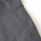 American Giant Classic Heavyweight Full Zip Hoodie for Men Embroidery - Steel Grey - Shoulder Detail