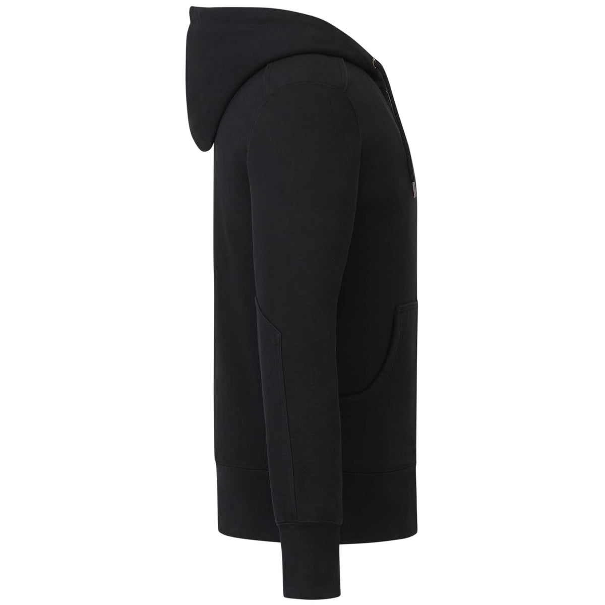 American Giant Classic Heavyweight Full Zip Hoodie for Men Transfer - Black - Right Side
