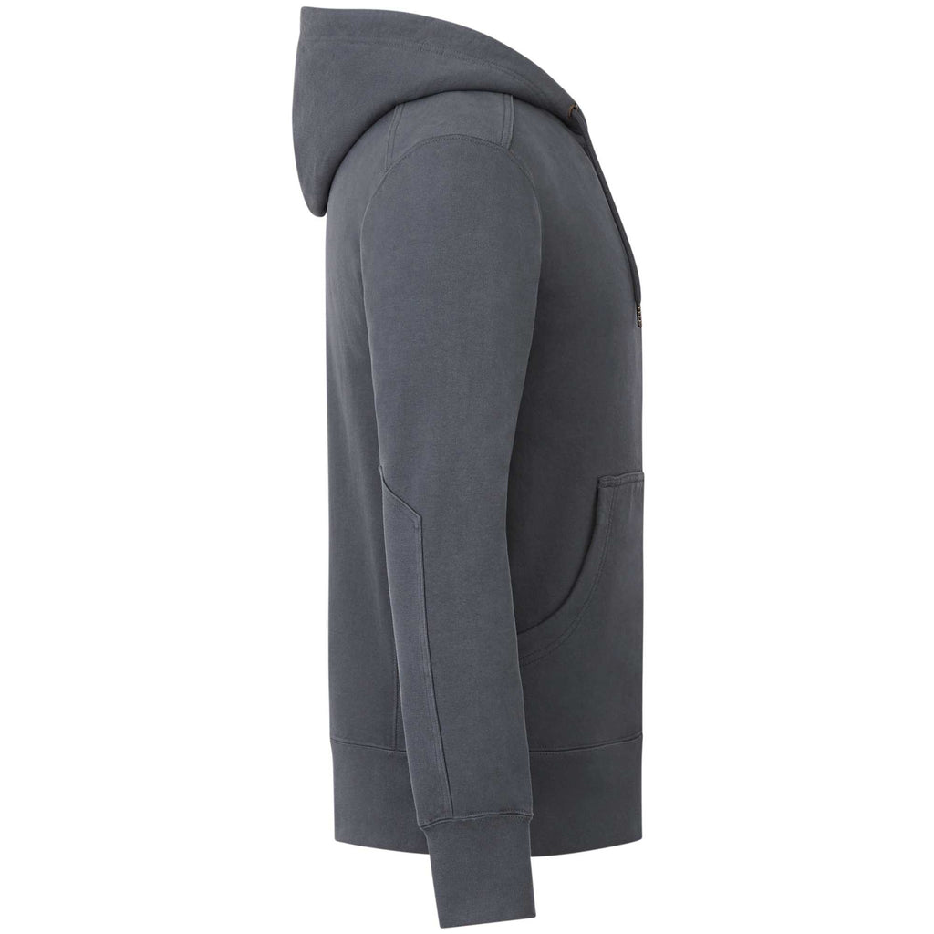 American Giant Classic Heavyweight Full Zip Hoodie for Men Transfer - Steel Grey - Right Side