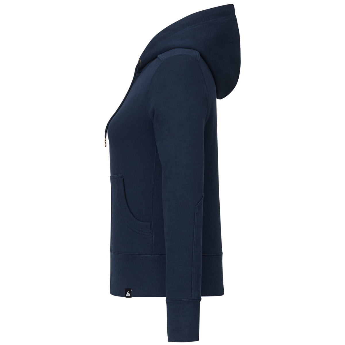 American Giant Classic Heavyweight Full Zip Hoodie for Women Embroidery - Polo Blue - Left Side