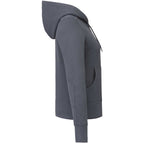 American Giant Classic Heavyweight Full Zip Hoodie for Women Embroidery - Steel Grey - Right Side