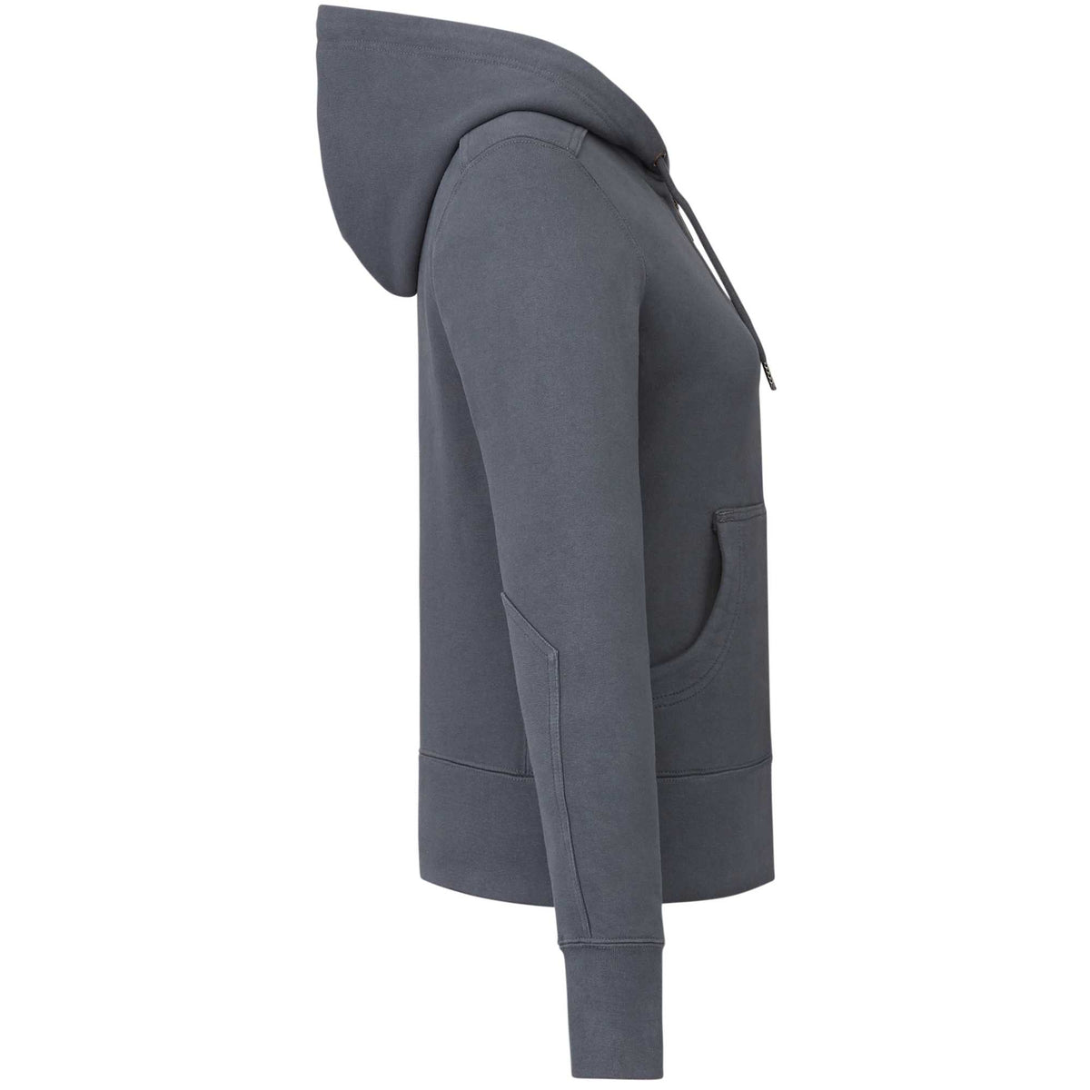 American Giant Classic Heavyweight Full Zip Hoodie for Women Embroidery - Steel Grey - Right Side