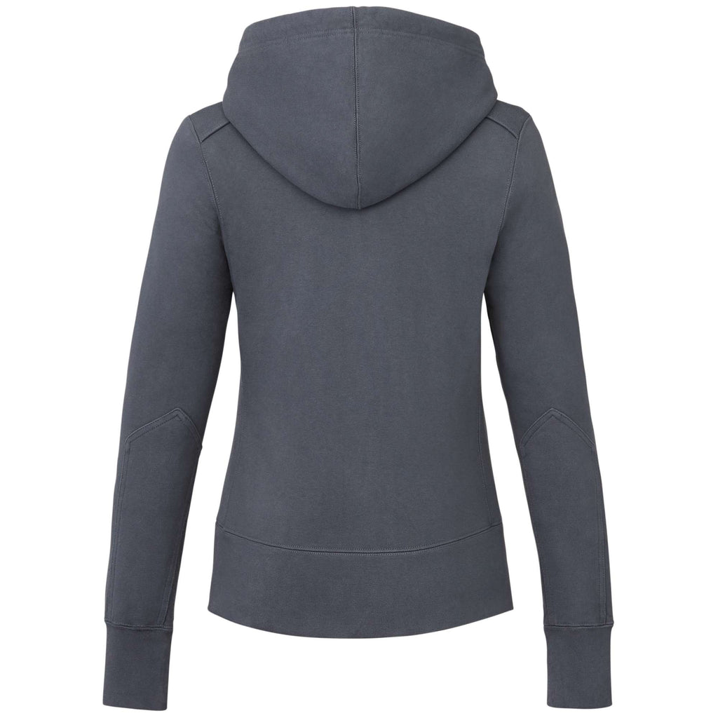 American Giant Classic Heavyweight Full Zip Hoodie for Women Transfer - Steel Grey - Back