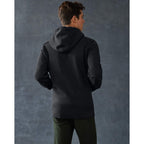 American Giant Classic Heavyweight Pullover Hoodie for Men Embroidery - Black - Back On Model