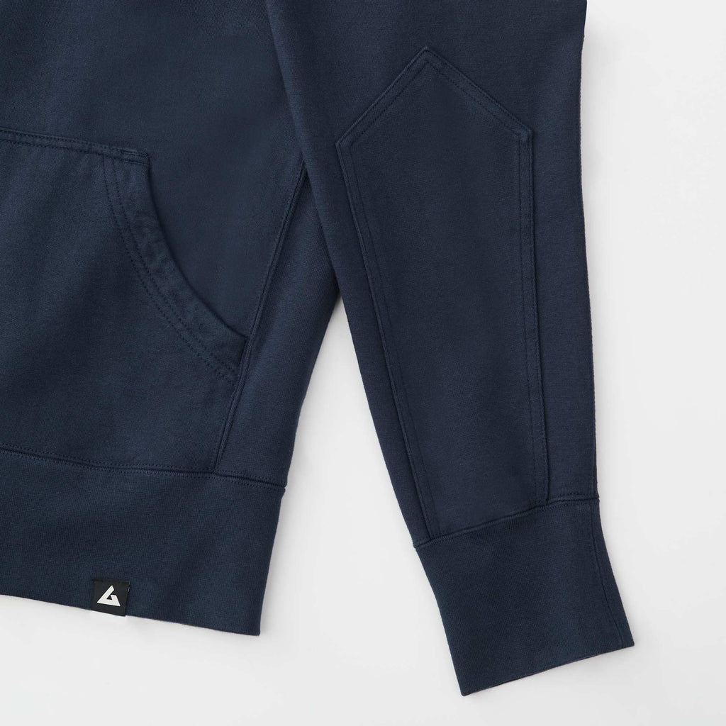 American Giant Classic Heavyweight Pullover Hoodie for Men Embroidery - Polo Blue - Detail 3