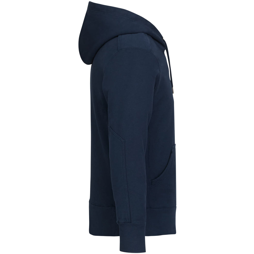 American Giant Classic Heavyweight Pullover Hoodie for Men Embroidery - Polo Blue - Right Side