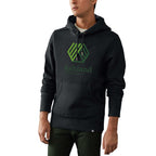 American Giant Classic Heavyweight Pullover Hoodie for Men Transfer - Black - Front On Model 3