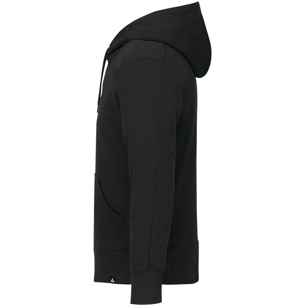 American Giant Classic Heavyweight Pullover Hoodie for Men Transfer - Black - Left Side