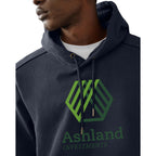 American Giant Classic Heavyweight Pullover Hoodie for Men Transfer - Polo Blue - Front On Model 2