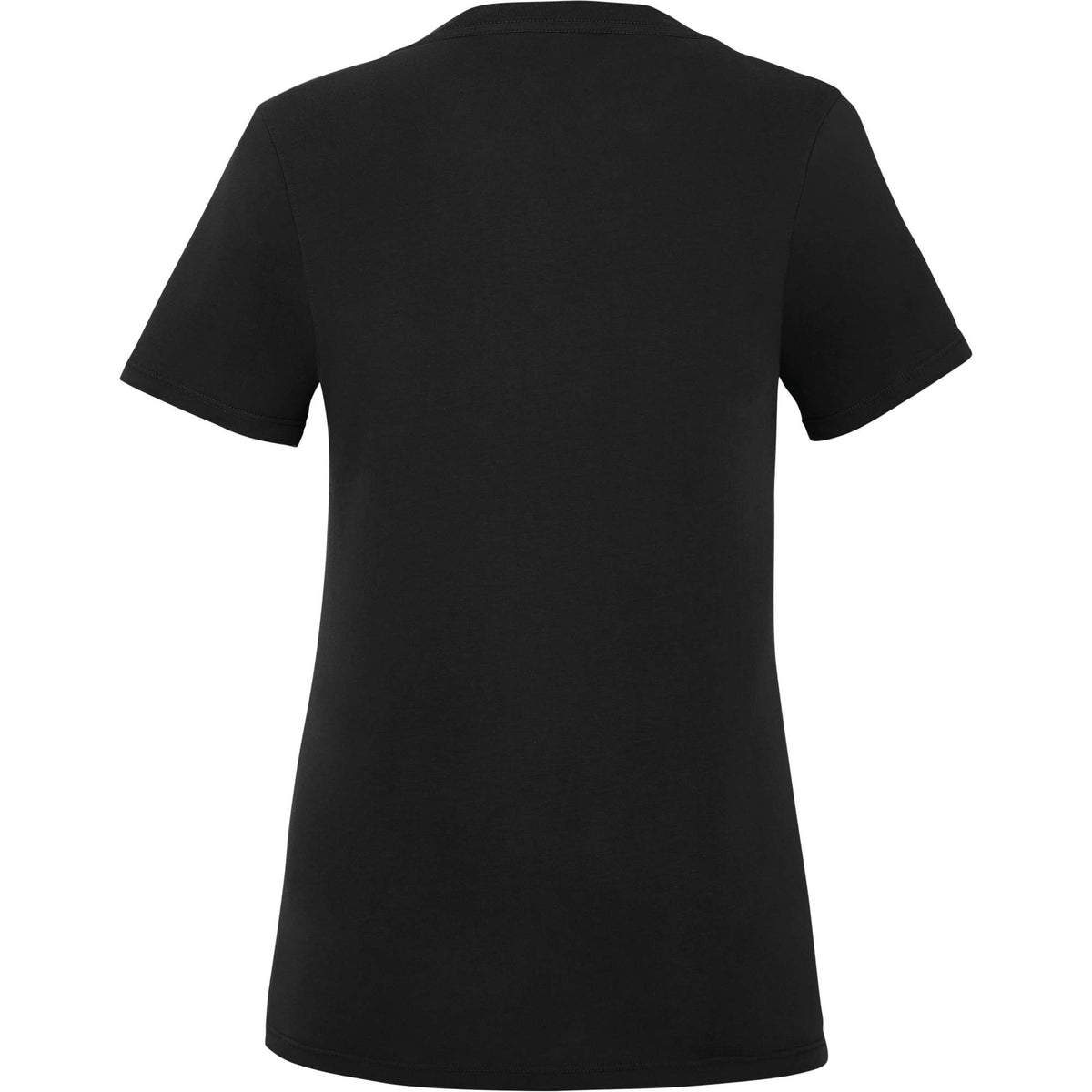 American Giant Classic V-Neck Tee in Supima Cotton for Women Transfer - Black - Back