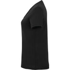 American Giant Classic V-Neck Tee in Supima Cotton for Women Transfer - Black - Left Side