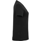 American Giant Classic V-Neck Tee in Supima Cotton for Women Transfer - Black - Right Side
