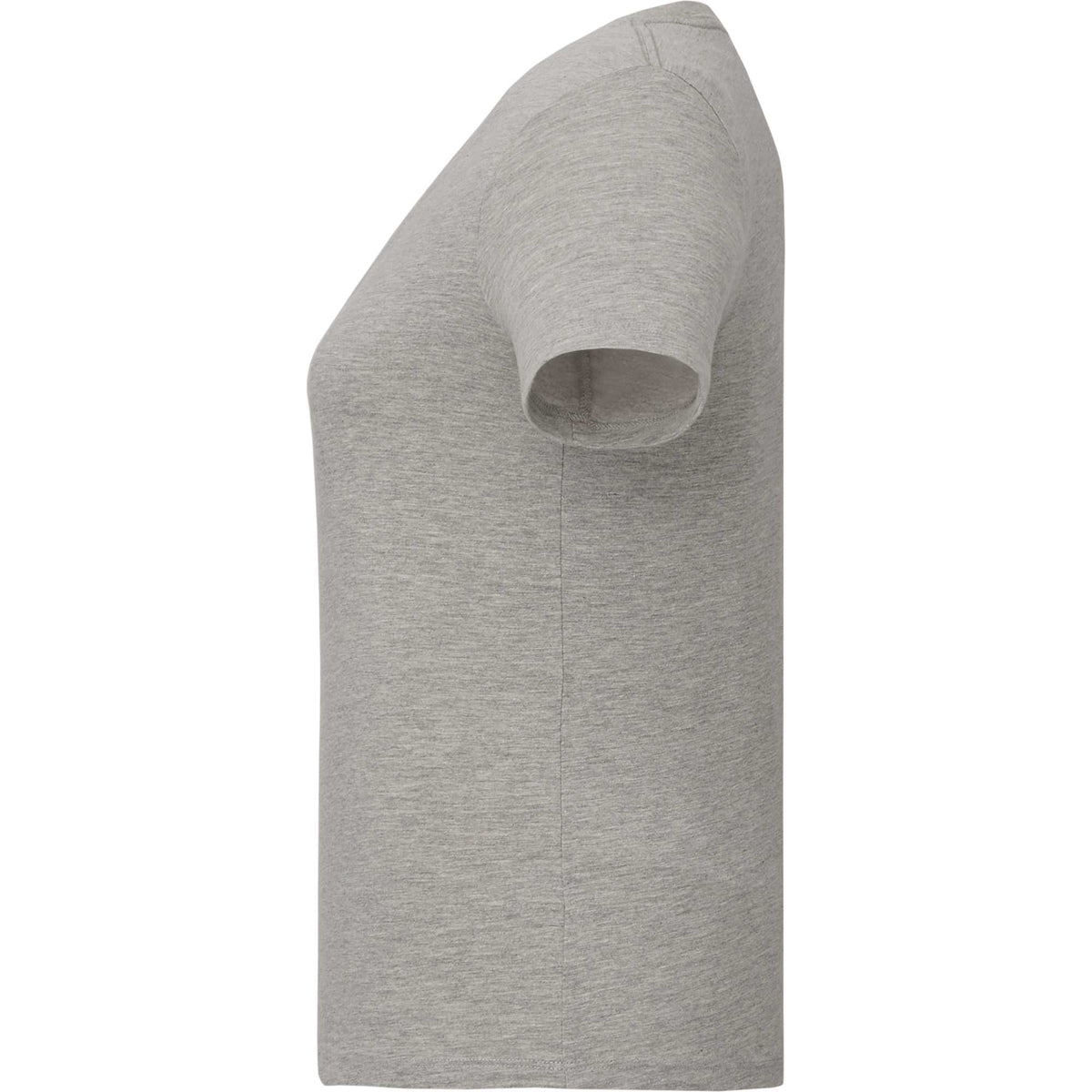 American Giant Classic V-Neck Tee in Supima Cotton for Women Transfer - Heather Grey - Left Side