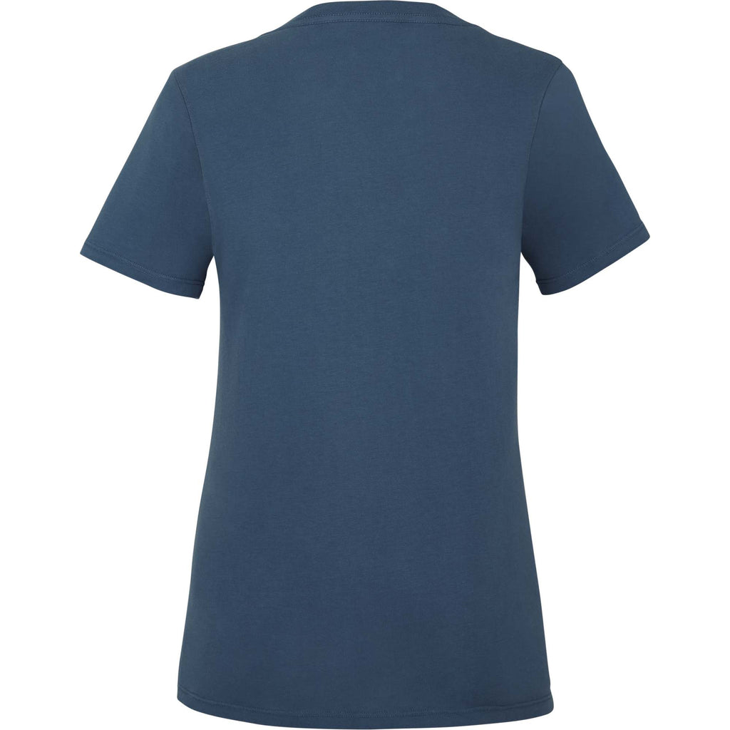 American Giant Classic V-Neck Tee in Supima Cotton for Women Transfer - Washed Navy - Back