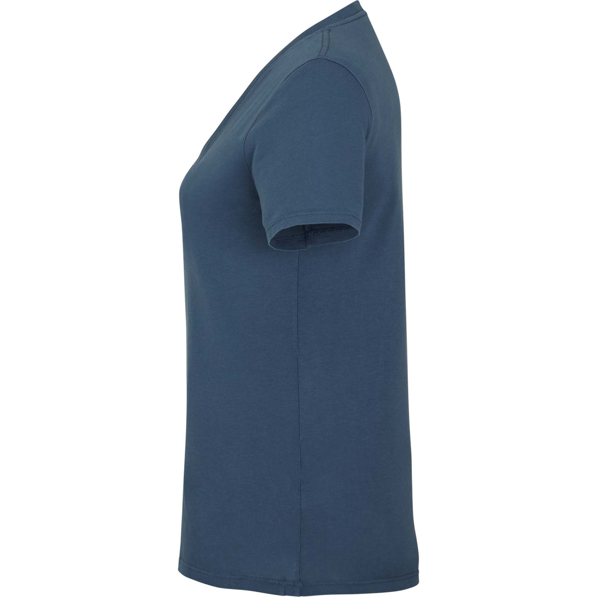 American Giant Classic V-Neck Tee in Supima Cotton for Women Transfer - Washed Navy - Left Side