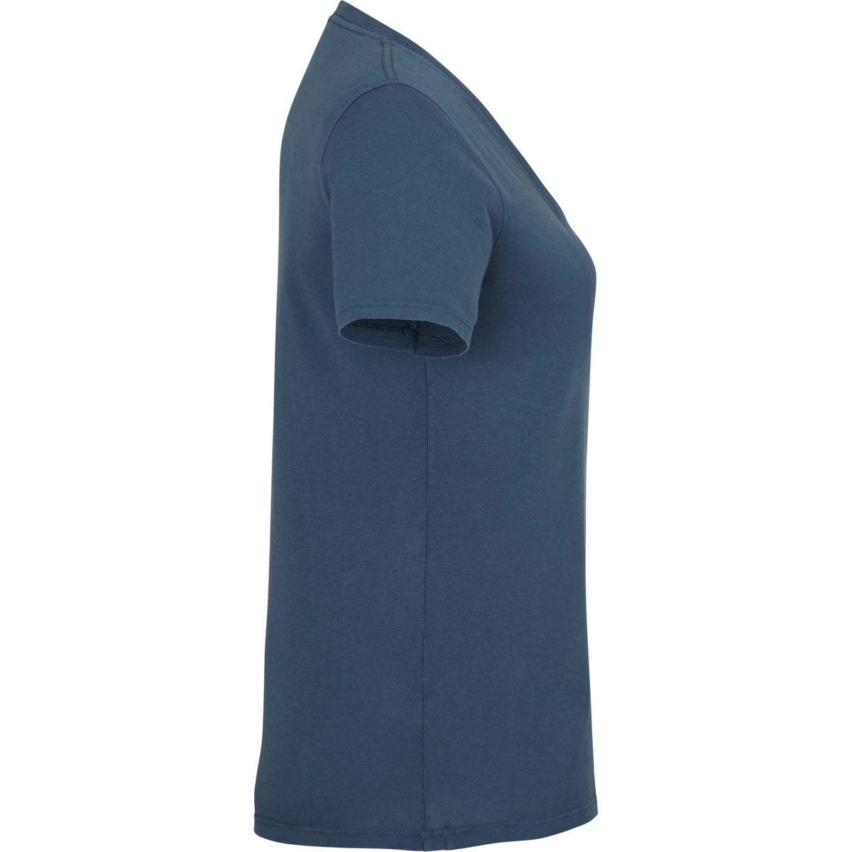 American Giant Classic V-Neck Tee in Supima Cotton for Women Transfer - Washed Navy - Right Side
