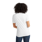 American Giant Classic V-Neck Tee in Supima Cotton for Women Transfer - White - Back On Model