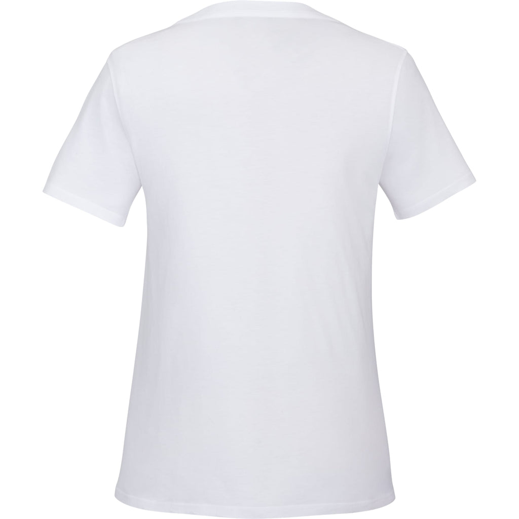 American Giant Classic V-Neck Tee in Supima Cotton for Women Transfer - White - Back