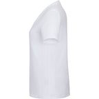 American Giant Classic V-Neck Tee in Supima Cotton for Women Transfer - White - Left Side