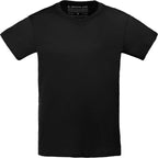 American Giant Crew Neck Tee Made in the USA for Women Transfer - Black - Flat