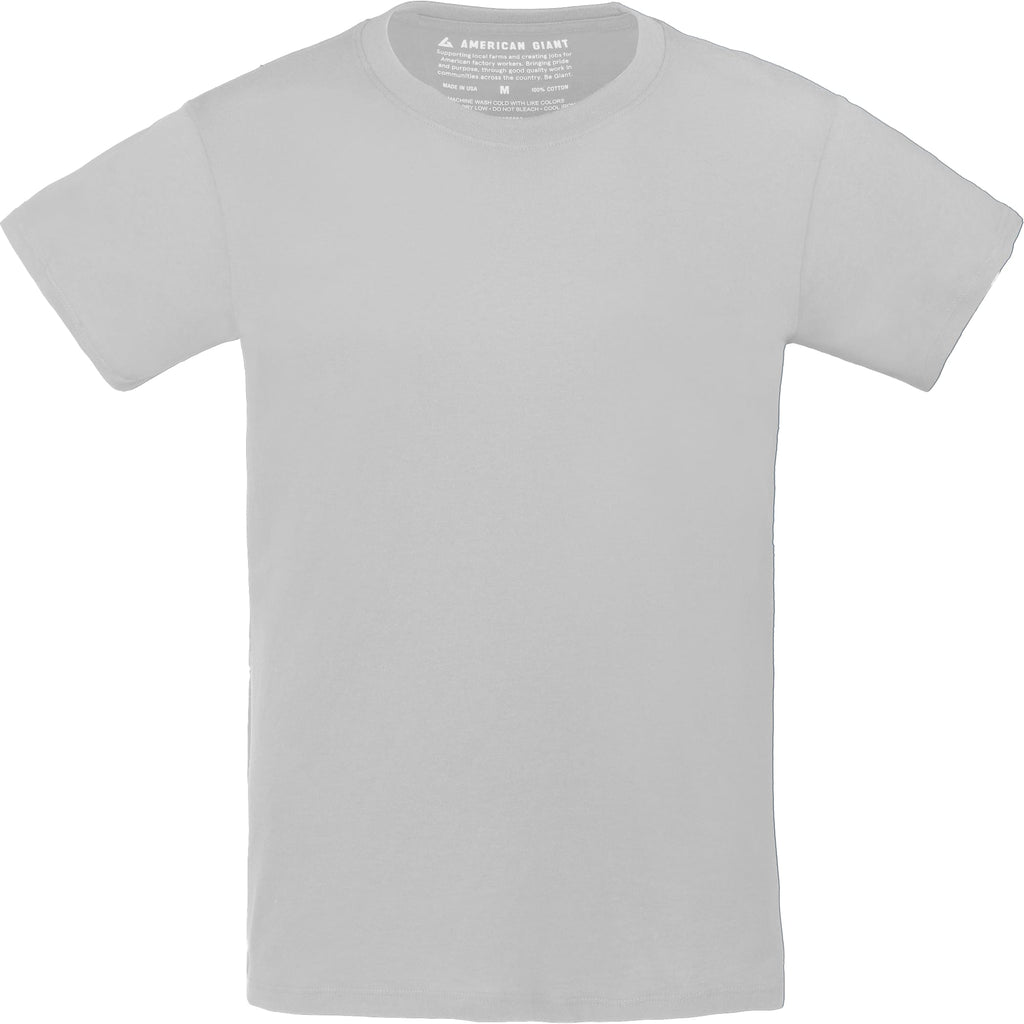 American Giant Crew Neck Tee Made in the USA for Women Transfer - White - Flat