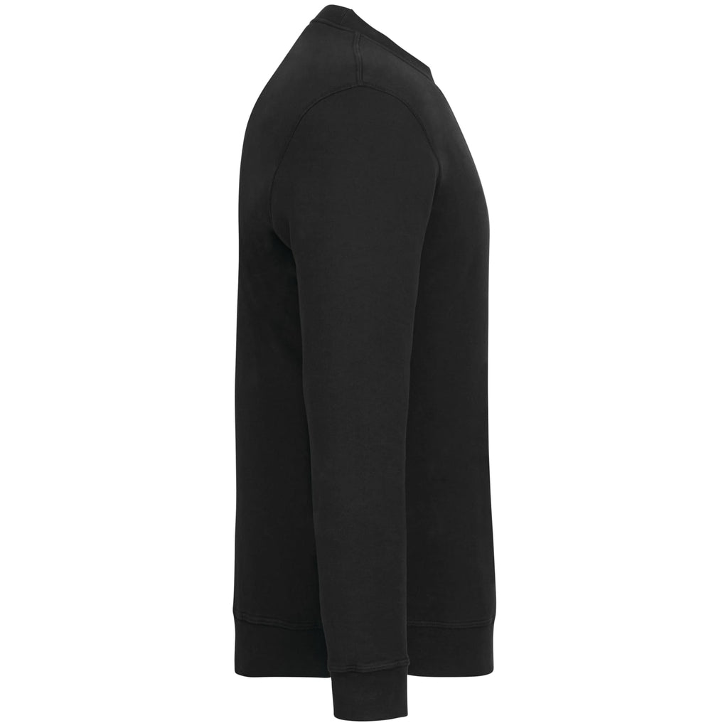 American Giant Everyday French Terry Crew Sweatshirt for Men Embroidery - Black - Right Side