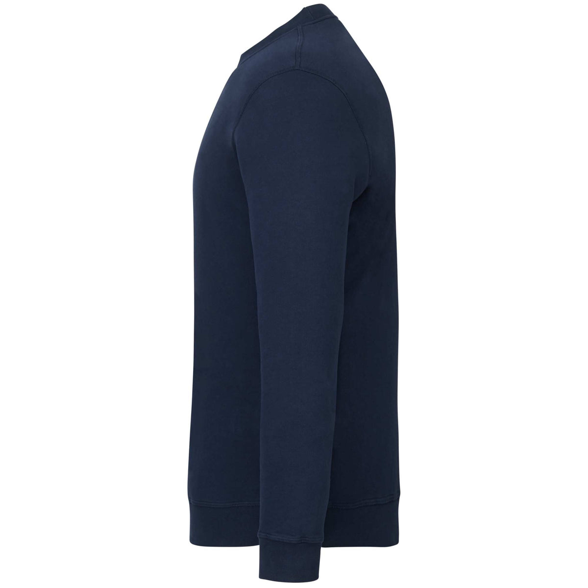 American Giant Everyday French Terry Crew Sweatshirt for Men Embroidery - Polo Blue - Left Side