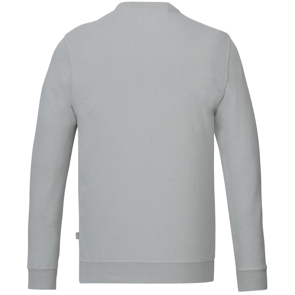 American Giant Everyday French Terry Crew Sweatshirt for Men Embroidery - Titanium - Back