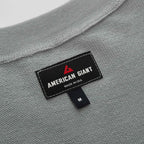 American Giant Everyday French Terry Crew Sweatshirt for Men Embroidery - Titanium - Detail 2