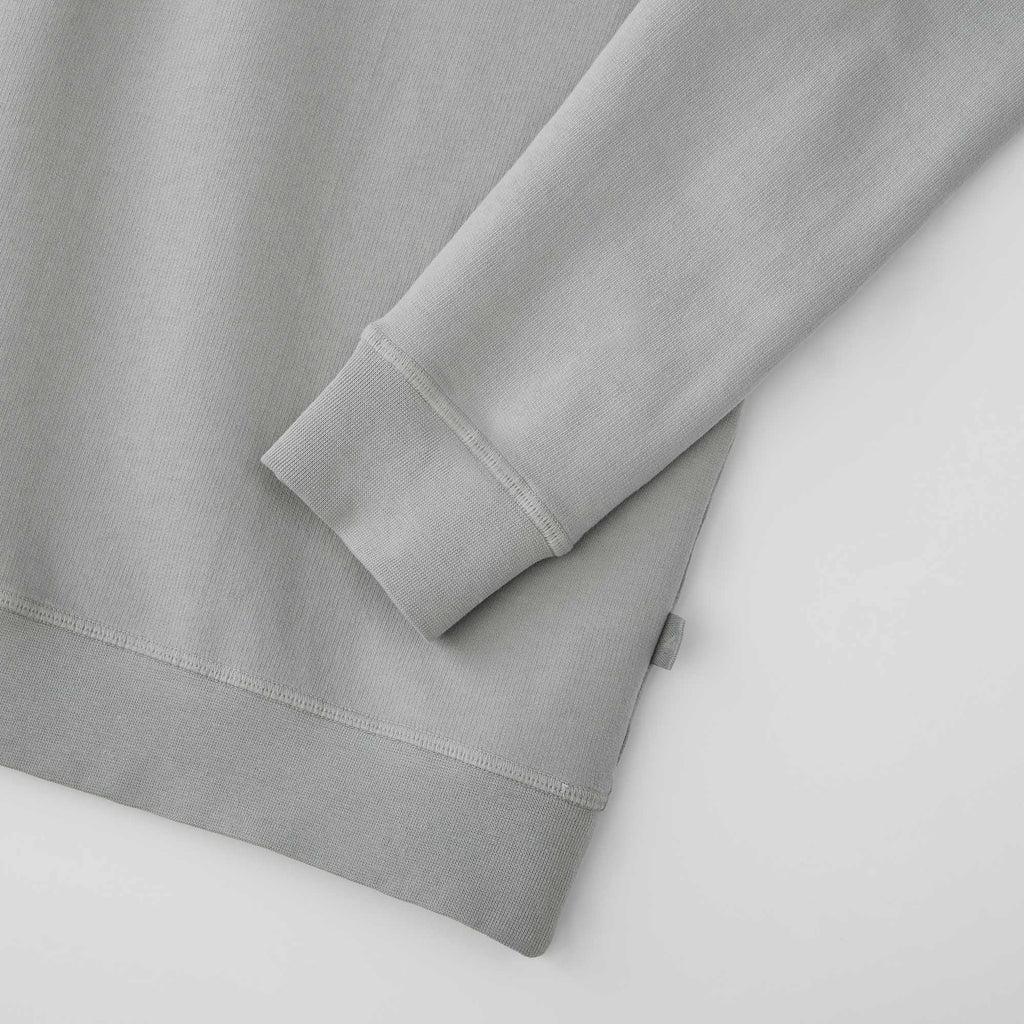 American Giant Everyday French Terry Crew Sweatshirt for Men Embroidery - Titanium - Detail