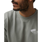 American Giant Everyday French Terry Crew Sweatshirt for Men Embroidery - Titanium - Front On Model 2