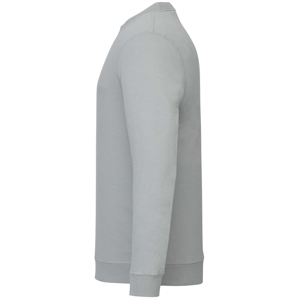 American Giant Everyday French Terry Crew Sweatshirt for Men Embroidery - Titanium - Left Side