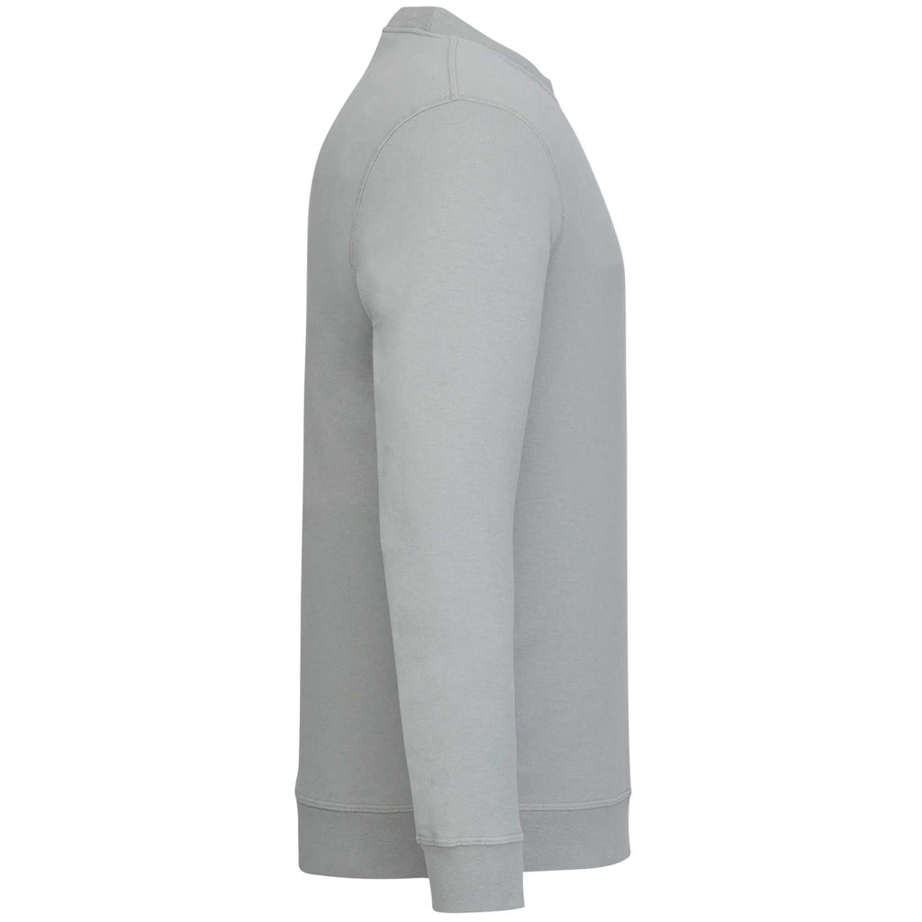 American Giant Everyday French Terry Crew Sweatshirt for Men Embroidery - Titanium - Right Side
