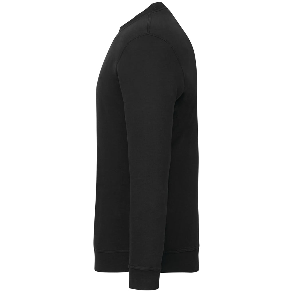 American Giant Everyday French Terry Crew Sweatshirt for Men Transfer - Black - Left Side