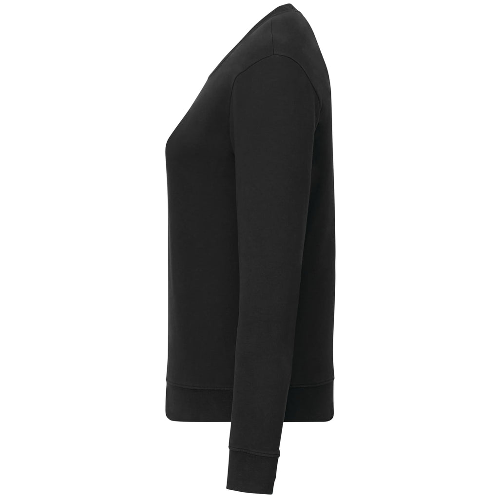 American Giant Everyday French Terry Crew Sweatshirt for Women Transfer - Black - Left Side