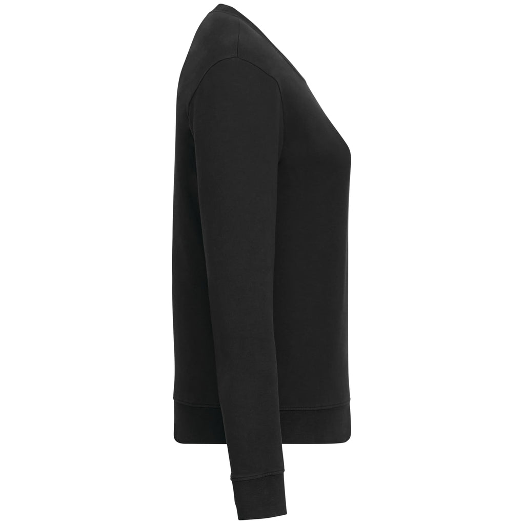 American Giant Everyday French Terry Crew Sweatshirt for Women Transfer - Black - Right Side