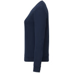 American Giant Everyday French Terry Crew Sweatshirt for Women Transfer - Polo Blue - Left Side