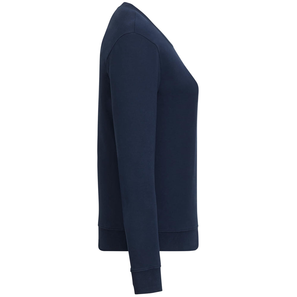 American Giant Everyday French Terry Crew Sweatshirt for Women Transfer - Polo Blue - Right Side