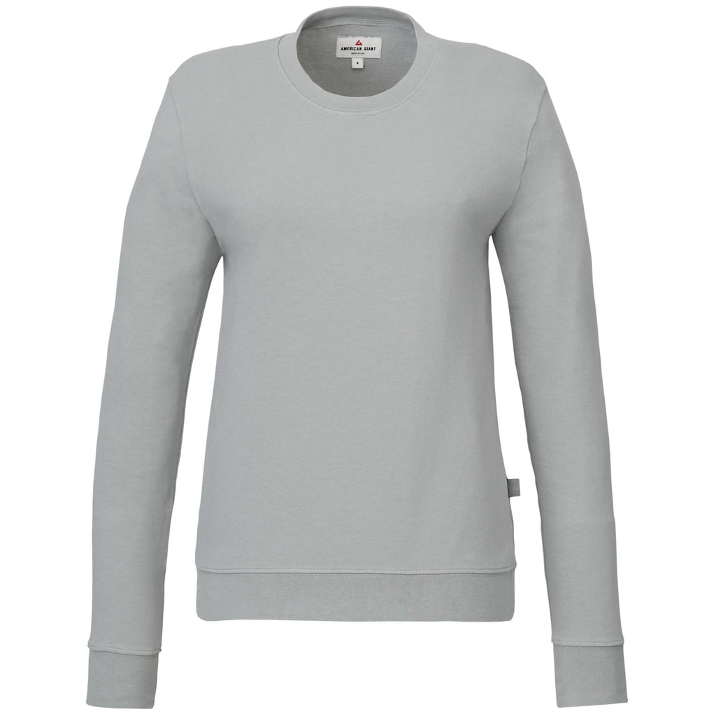 American Giant Everyday French Terry Crew Sweatshirt for Women Transfer - Titanium - Front