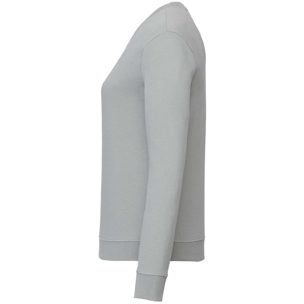 American Giant Everyday French Terry Crew Sweatshirt for Women Transfer - Titanium - Left Side