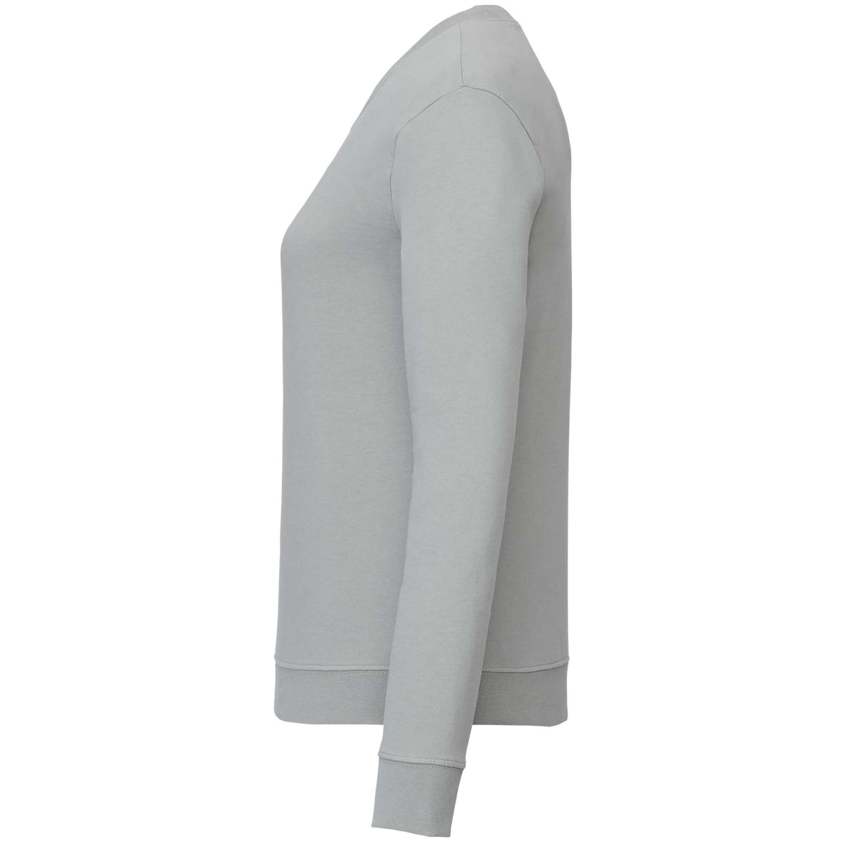 American Giant Everyday French Terry Crew Sweatshirt for Women Transfer - Titanium - Left Side