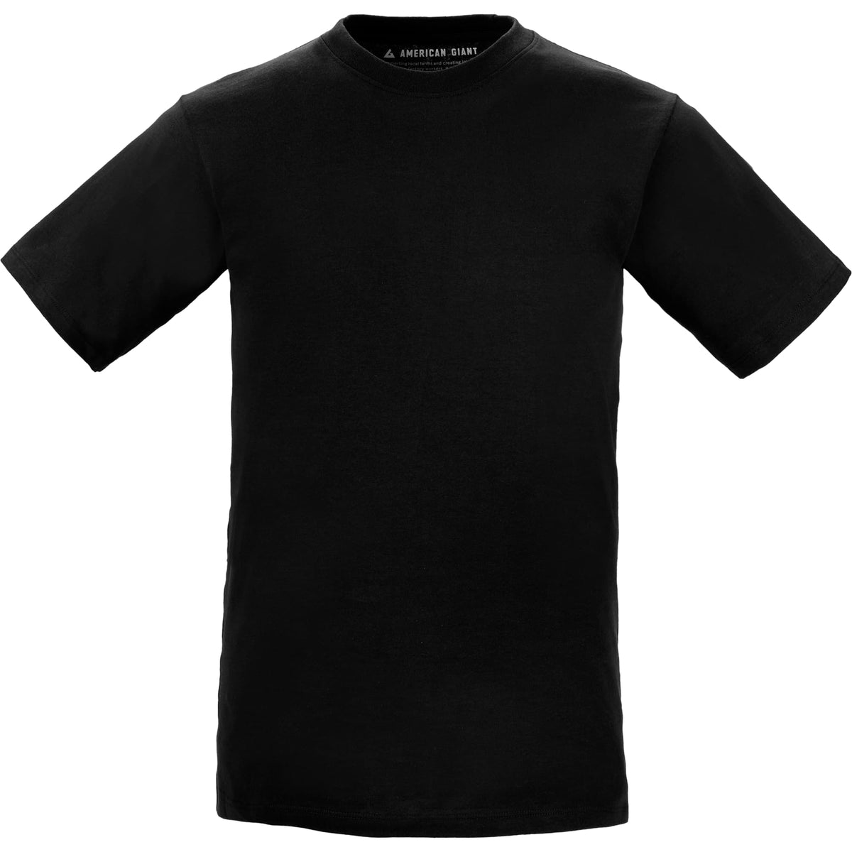 American Giant Heavyweight Cotton T-Shirt for Men Transfer - Black - Flat