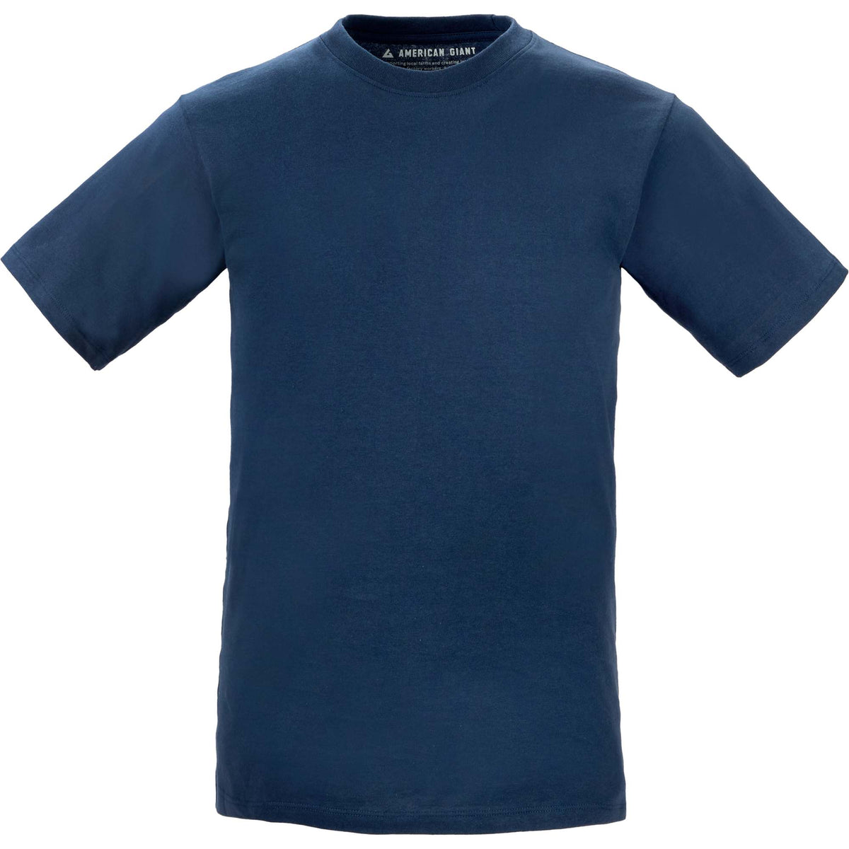 American Giant Heavyweight Cotton T-Shirt for Men Transfer - Navy - Flat