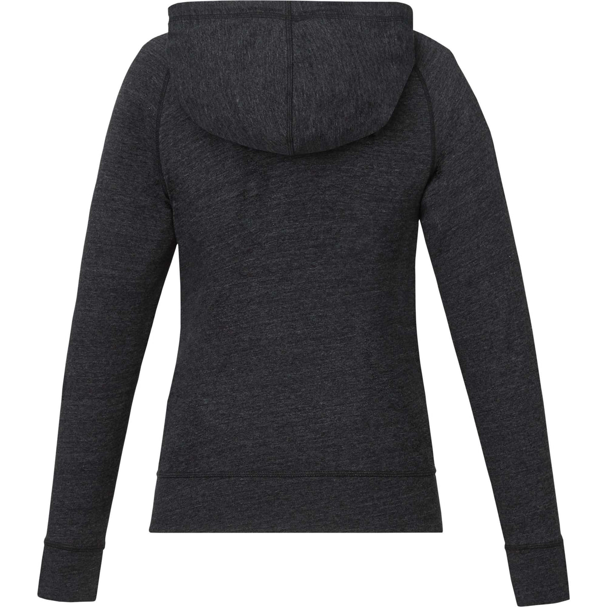 American Giant Lightweight Tri-Blend Full Zip for Women Embroidery - Black Heather - Back