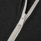 American Giant Lightweight Tri-Blend Full Zip for Women Embroidery - Black Heather - Detail 2