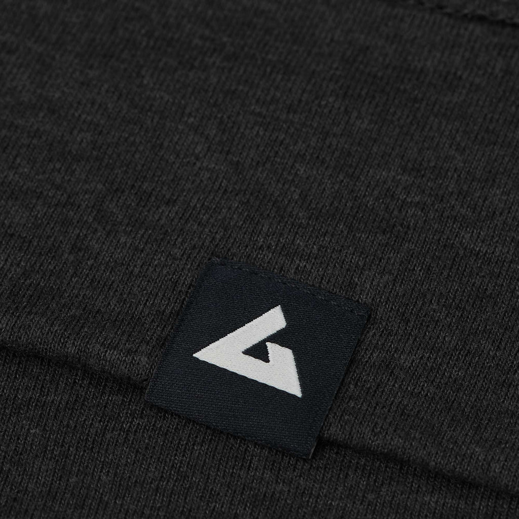 American Giant Lightweight Tri-Blend Full Zip for Women Embroidery - Black Heather - Detail 3