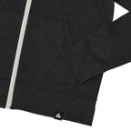 American Giant Lightweight Tri-Blend Full Zip for Women Embroidery - Black Heather - Detail