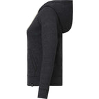 American Giant Lightweight Tri-Blend Full Zip for Women Embroidery - Black Heather - Left Side